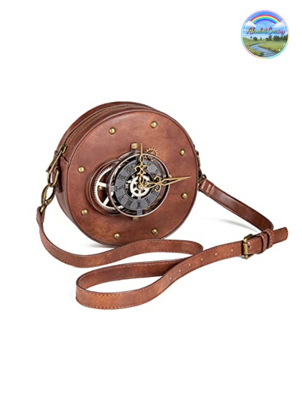 PU Leather Messenger Bag Retro Crossbody Shoulder Purse Gothic Satchel